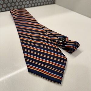 Jones New York Tie‎ Stripe 100% Silk Necktie Multicolor NWT Preppy Casual Adult